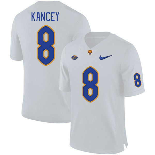 Pitt Panthers #8 Calijah Kancey College Football Jerseys Stitched Sale-White